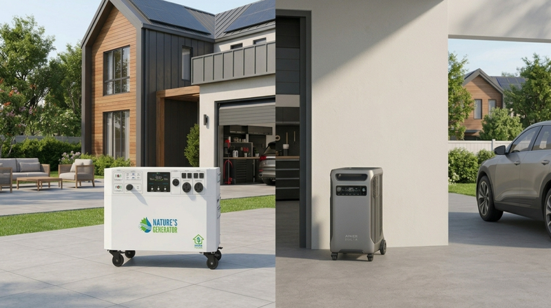 Nature’s Generator Powerhouse Gen 2 vs. Anker SOLIX F3800: Expansion Capability and 240V Output Comparison