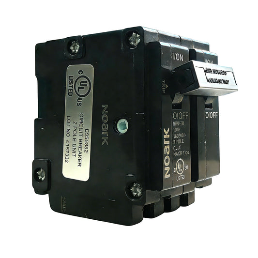 Product - Three black circuit breakers with visible branding on a white background
