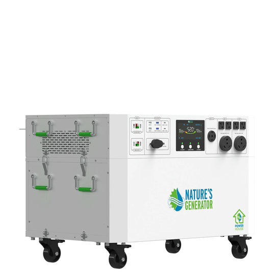 Product_Portable power station with 'Nature's Generator' branding on a white background