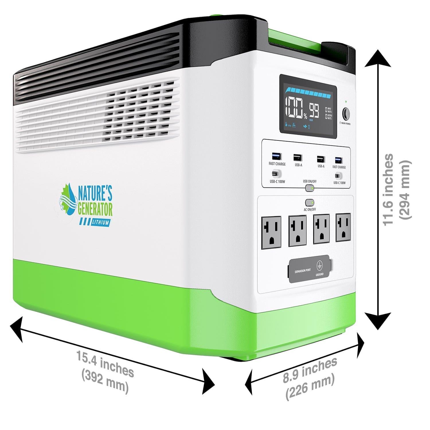 Solar generator - Nature's Generator Lithium 1800 Gold