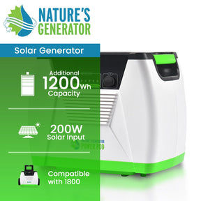 1200Wh Solar Battery - Nature's Generator 1800W Power Pod