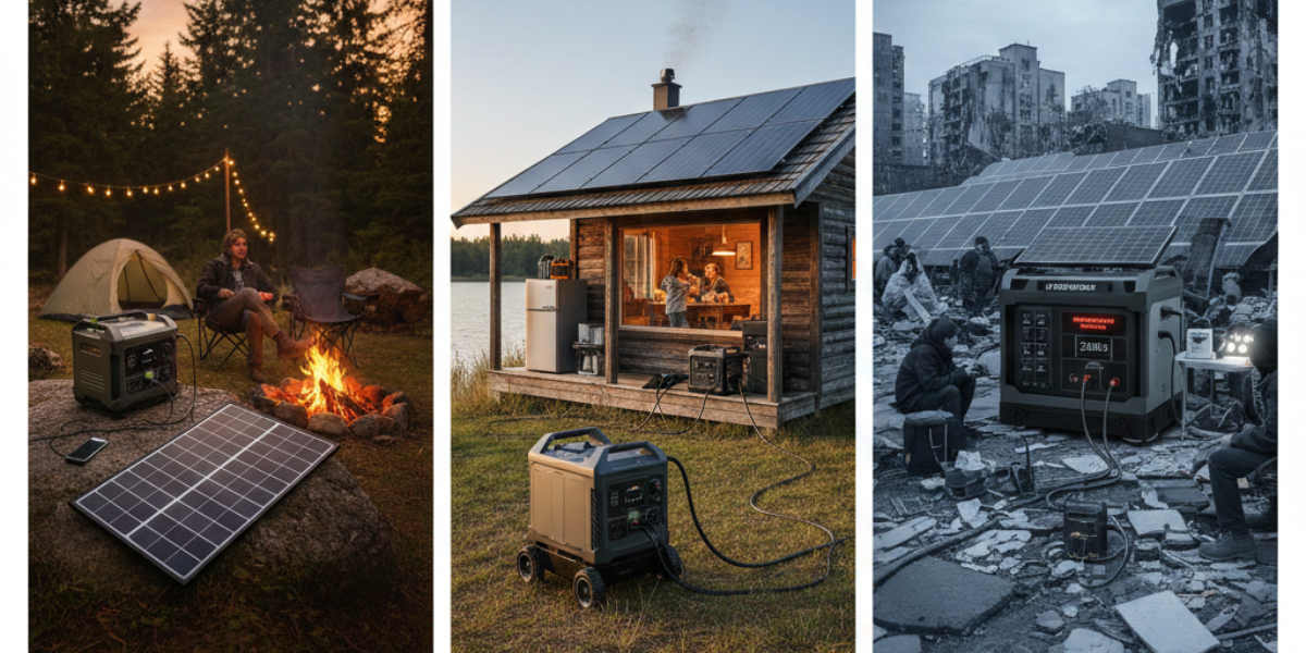 Camp, cabin, or crisis: the ideal solar generator size for 3 different scenarios