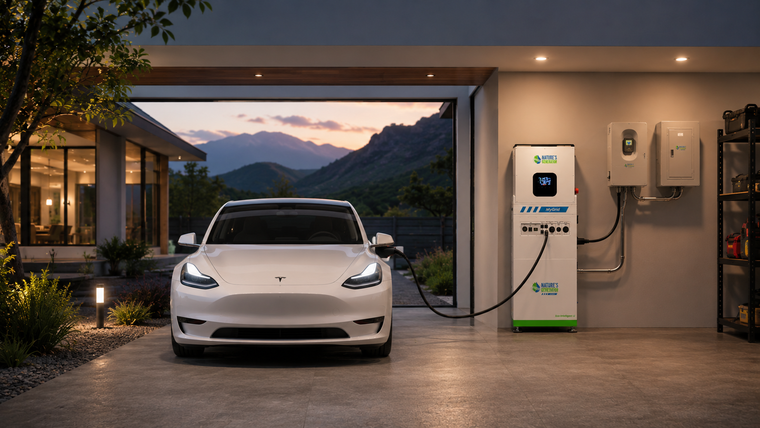 Nature's Generator - Can You Charge an Electric Vehicle with a Solar Generator? Emergency Level 1 & 2 Off-Grid Charging