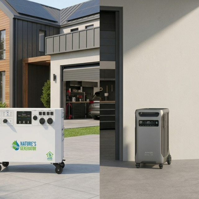 Nature’s Generator Powerhouse Gen 2 vs. Anker SOLIX F3800: Expansion Capability and 240V Output Comparison