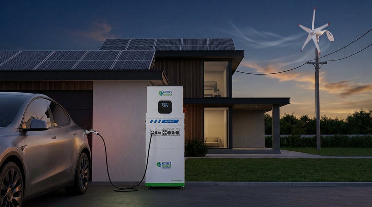 Nature's Generator - Off-Grid EV Level 2 Charging: Balancing Dual Solar & Wind Inputs for Overnight Range