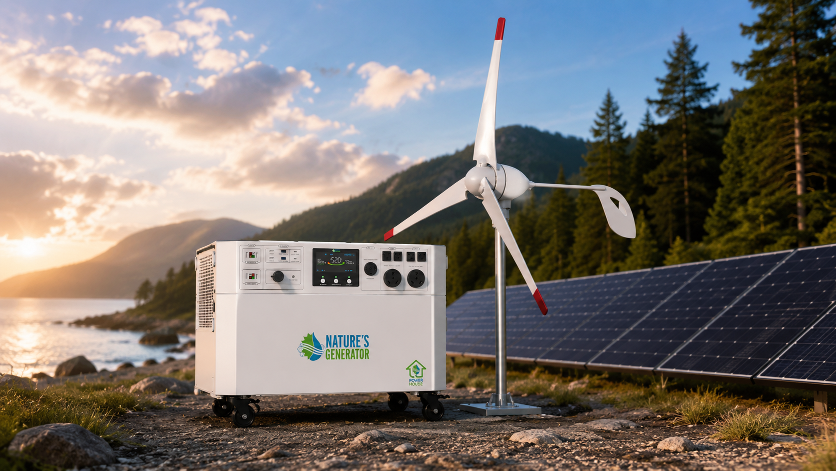 The Synergistic Power of Nature's Generator Powerhouse and Wind Turbines