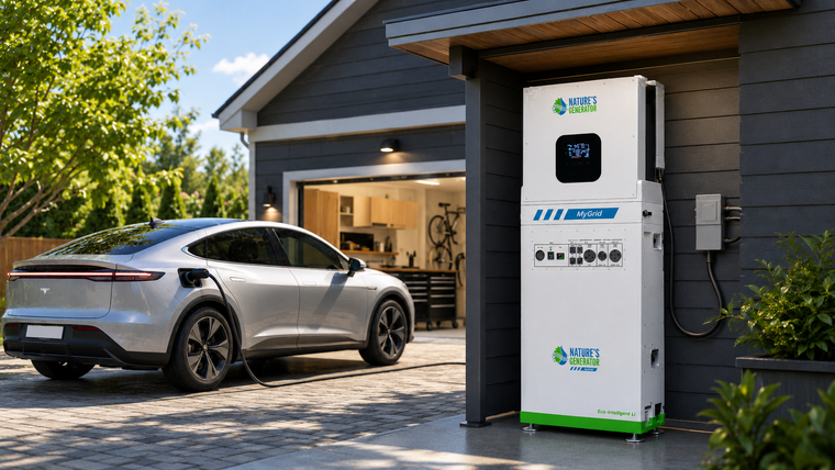 Nature's Generator - Why V2H (Vehicle-to-Home) EV Backup Fails in Long-Term Outages—and the Standalone Solar Generator Fix