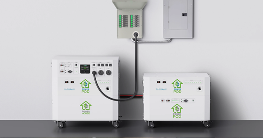 Manual vs automatic transfer switch diagram showing a home generator setup.
