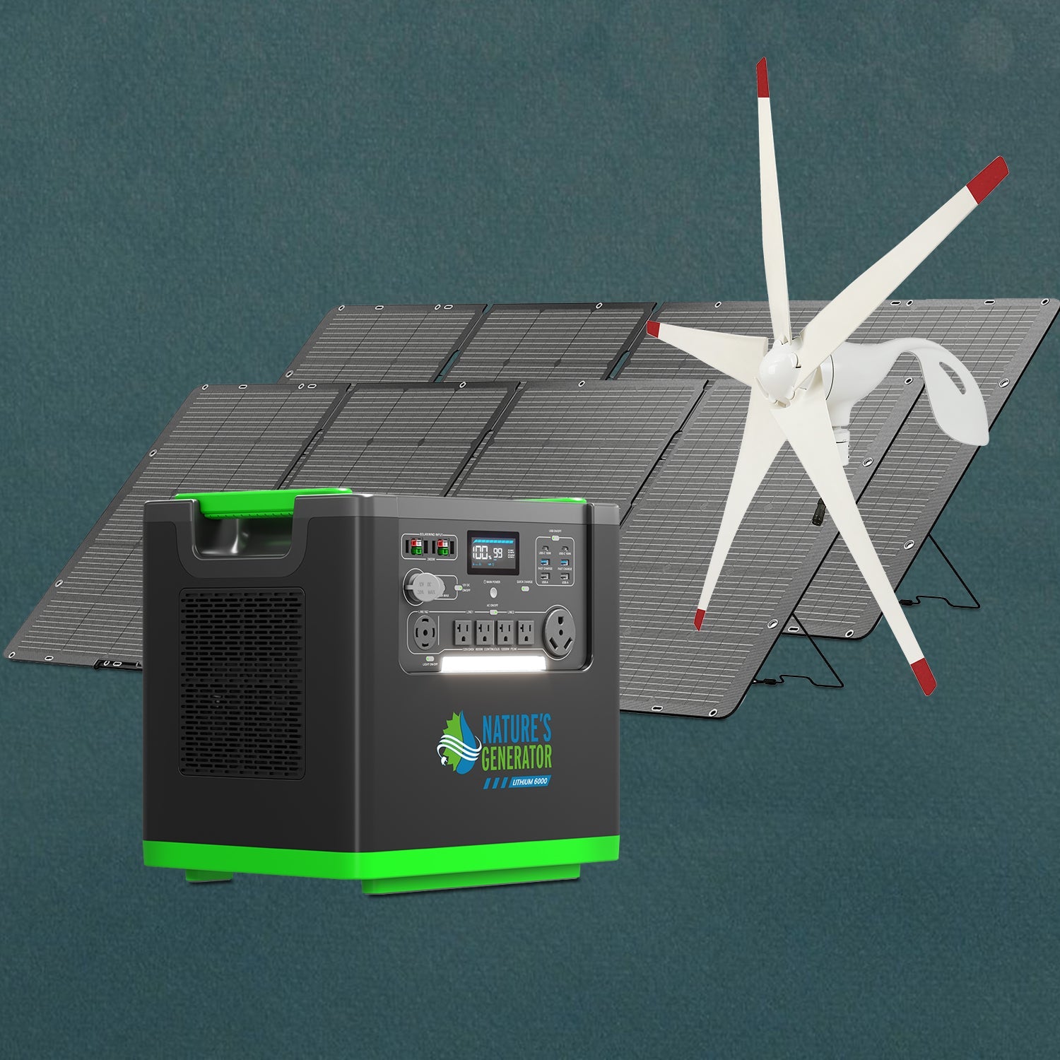 Solar and Wind Generator 6000W-Above