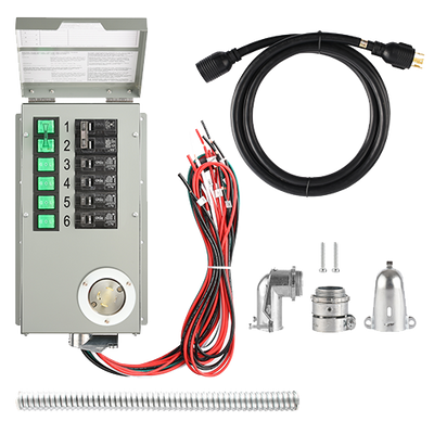 120V/240V 30A 6-Circuit Non-Automatic Transfer Switch