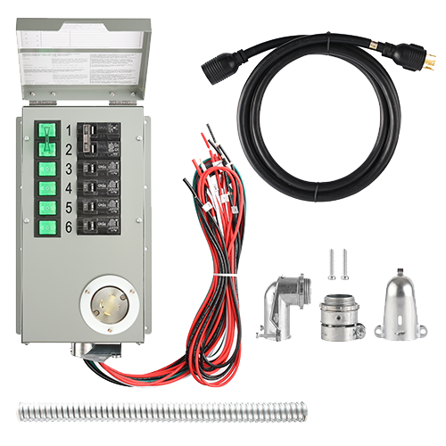 120V/240V 30A 6-Circuit Non-Automatic Transfer Switch