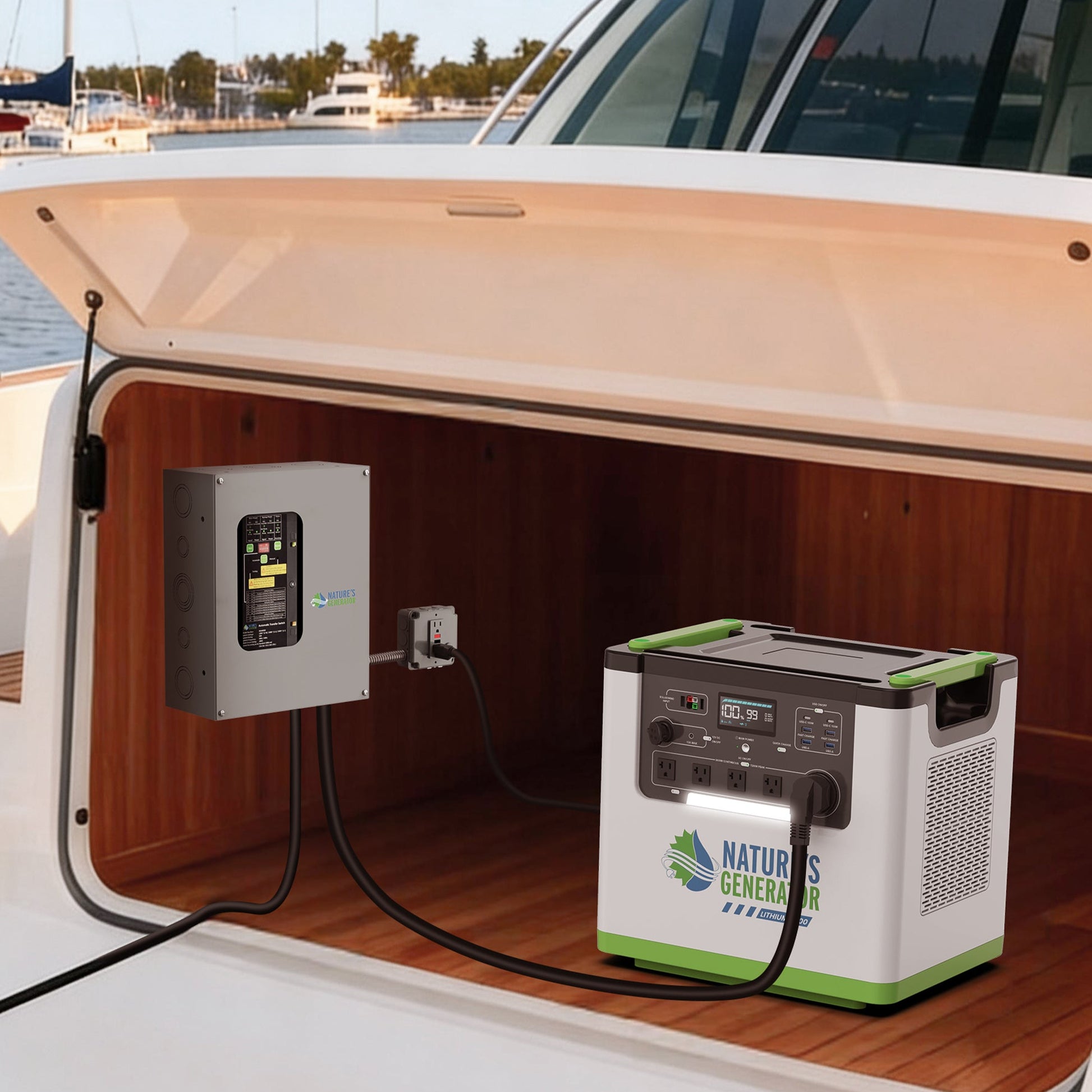Scene 50A Compact Automatic Transfer Switch for Home, RV & Marine