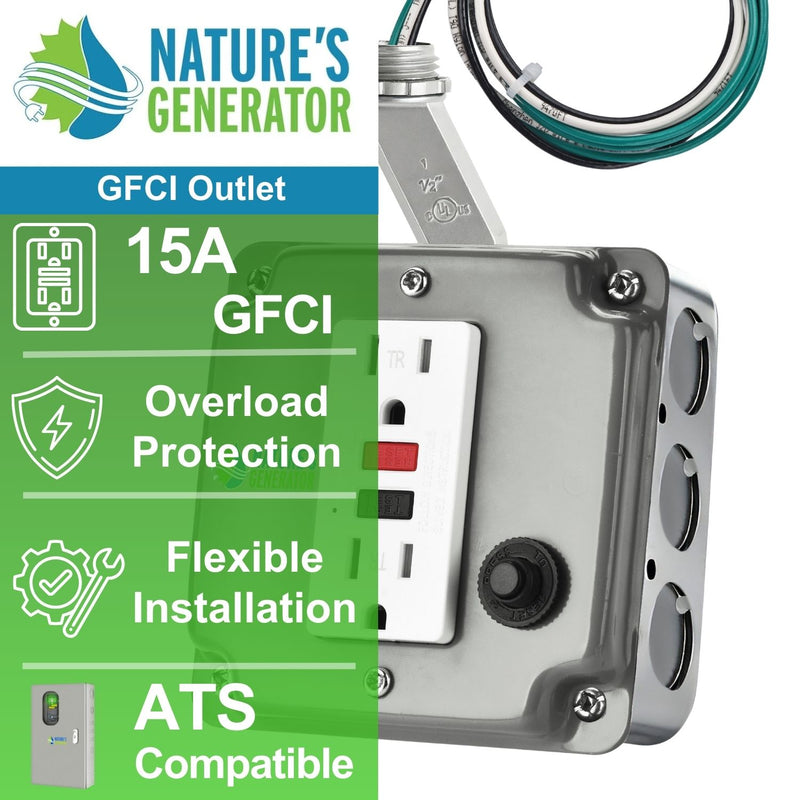 Nature's Generator 15A GFCI Power Outlet Box - 15AGFCIPowerOutletBox 2