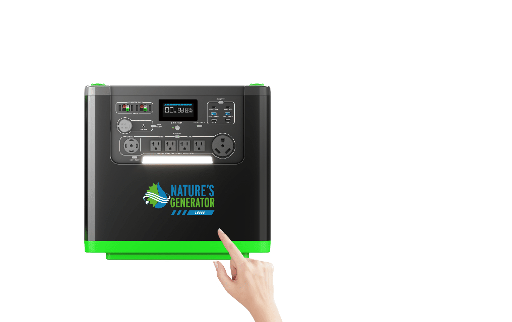 Press the AC On/Off Button to turn on the AC outlets. The indicator on the button will light up and the AC Output Icon and AC Frequency Icon will be illuminated.