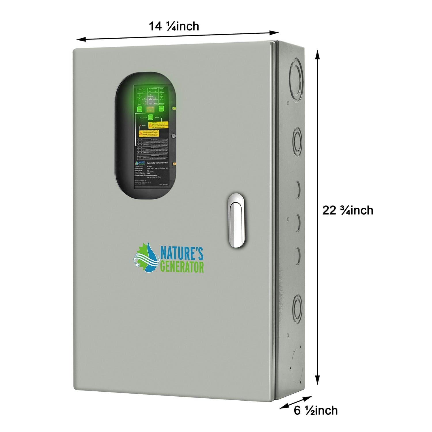 up to 16-Circuit 30A Automatic Generator Transfer Switch Dimension