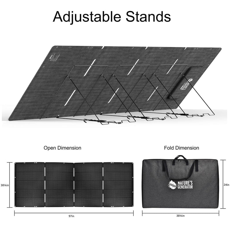 Nature's Generator 400W Folding Solar Panel - Product 
400_Folding_Solar_Panel_Dimension_1500x1500_dab86203-0906-45dc-9a18-5772a74b26f8 7