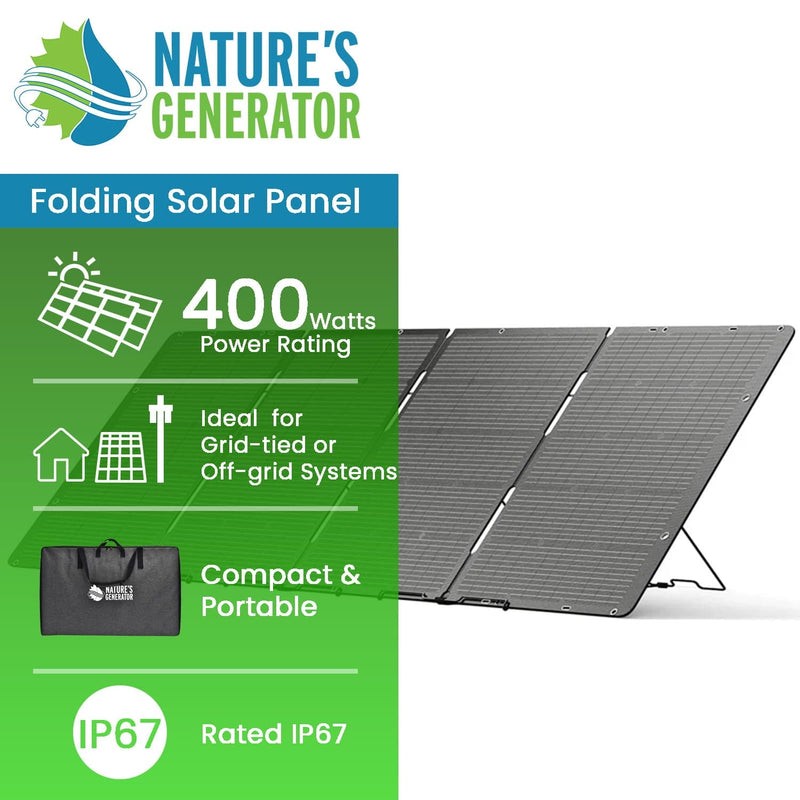 Nature's Generator 400W Folding Solar Panel - Nature's Generator 400W Folding Solar Panel 2
