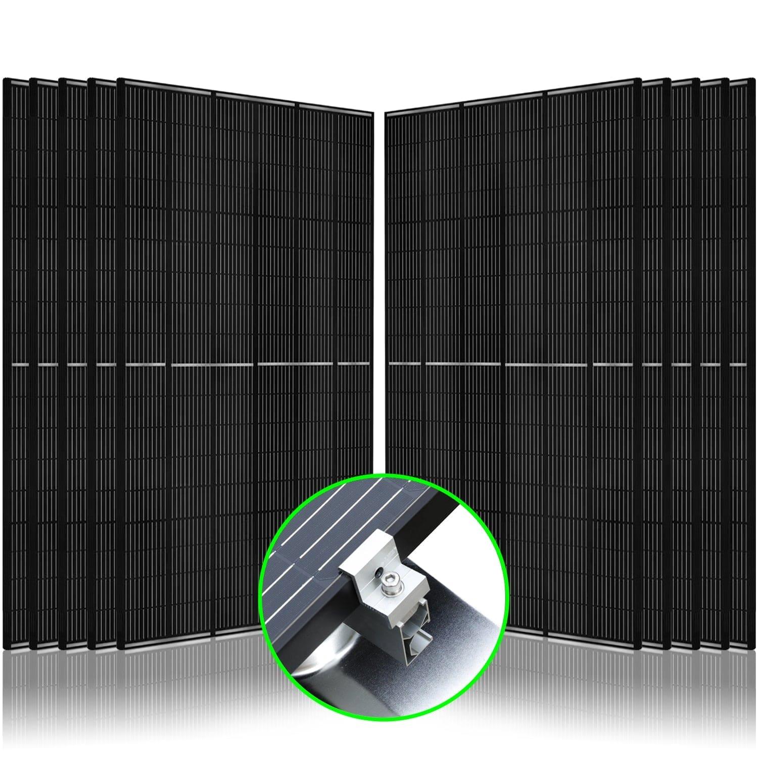 410 Watt Monocrystalline Solar Panel (10 Pack) With Solar Panel Mount Rack - Nature's Generator