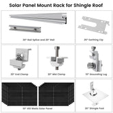 410 Watt Monocrystalline Solar Panel (10 Pack) With Solar Panel Mount Rack - Nature's Generator
