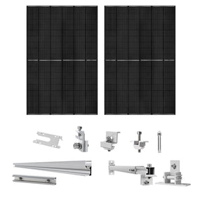 410 Watt Monocrystalline Solar Panel (2 Pack) With Solar Panel Mount Rack - Nature's Generator