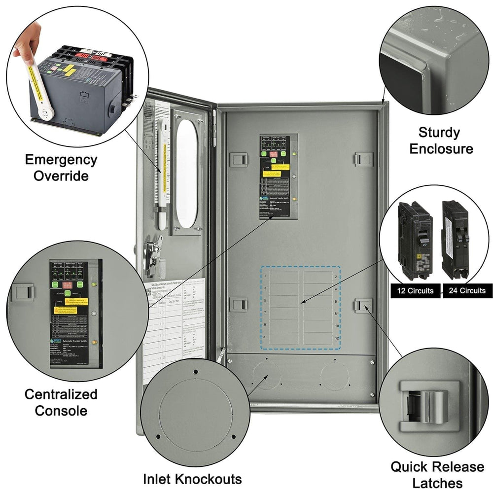 50 Amp Automatic Transfer Switch for Home Generators