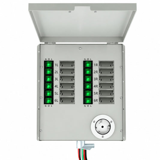 12-Circuit 120/240V 50A Non-Automatic Transfer Switch - Customizable