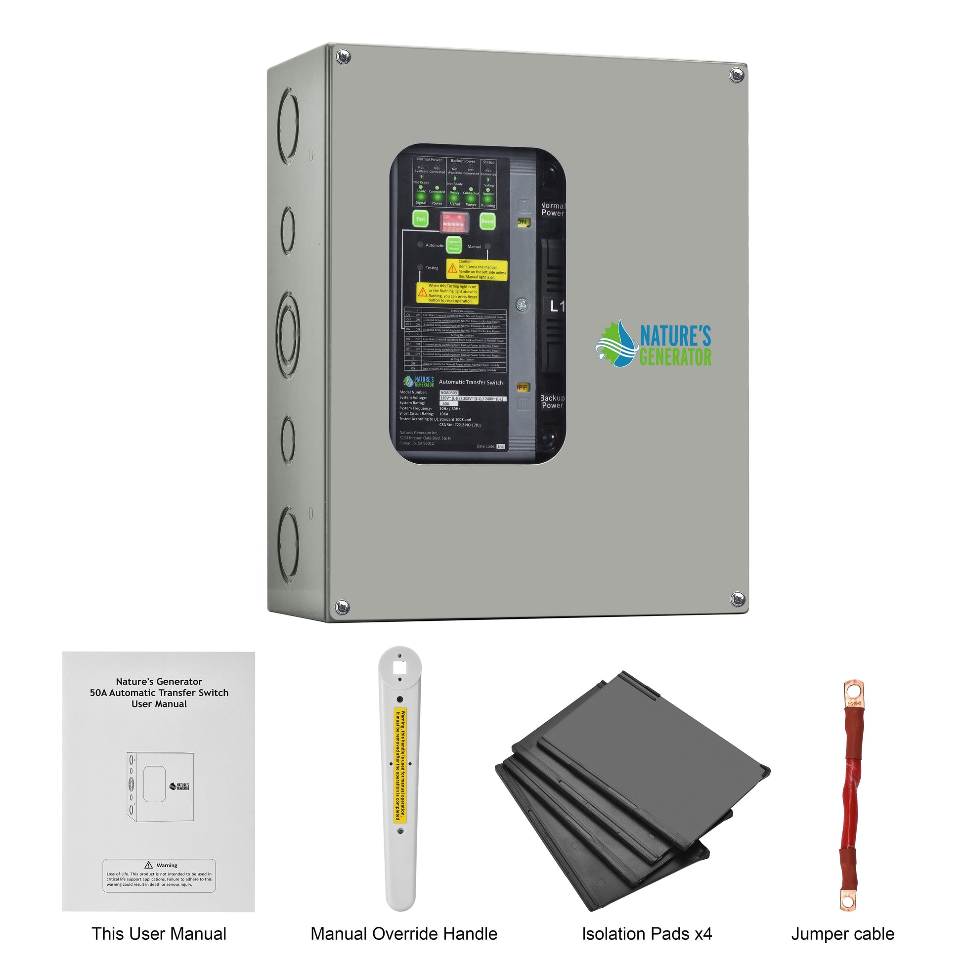 Product 50A Compact Automatic Transfer Switch for Home, RV & Marine