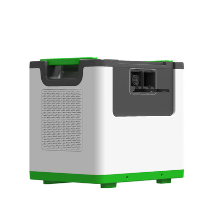 Product - Portable power station with green and gray design on a white background