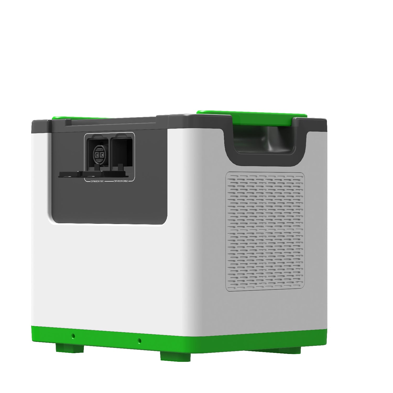 Product - Portable power station with green and gray design on a white background