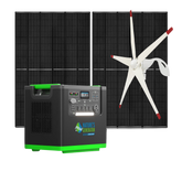Nature's Generator Lithium 6000 with Solar Panels and Wind Turbine