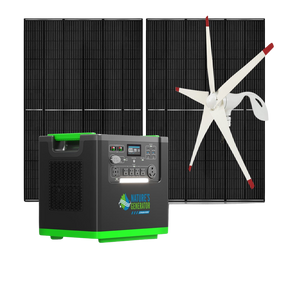 Nature's Generator Lithium 6000 with Solar Panels and Wind Turbine