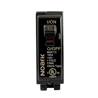 Product - Black toggle switch with labeled specifications on a white background