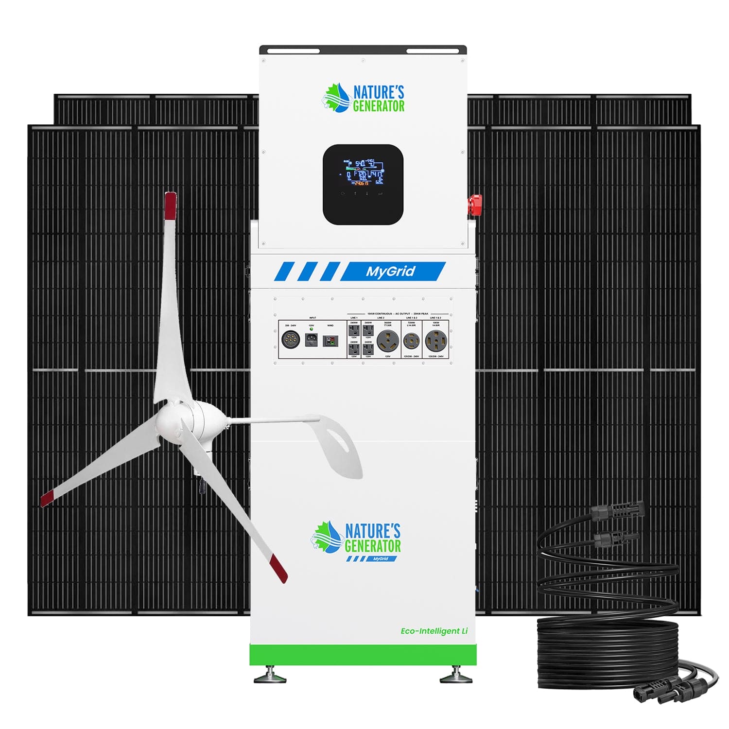 MyGrid 10K with 4x 410W Rigid Solar Panel and Wind turbine