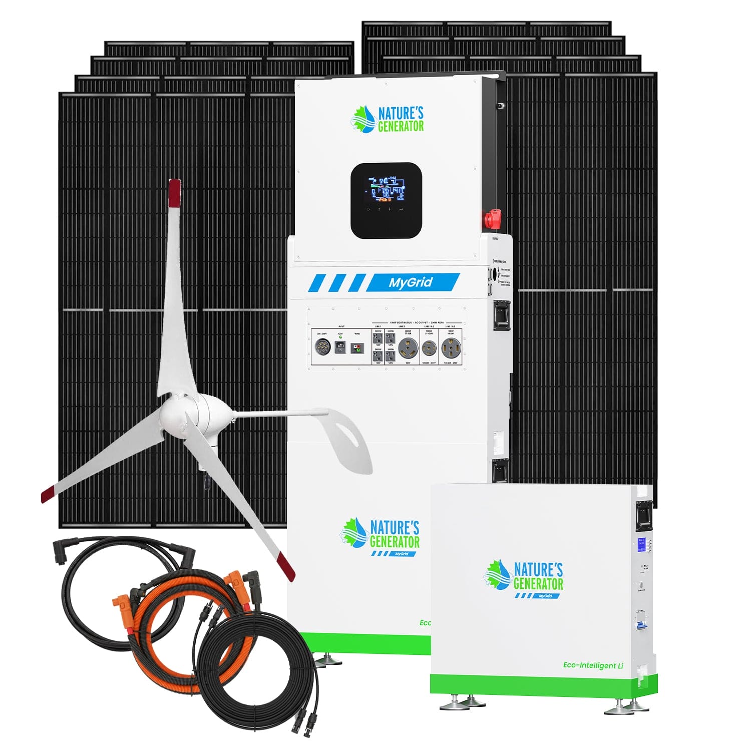 MyGrid 10K with Solar Battery and 8x Rigid Panel + Wind Turbine