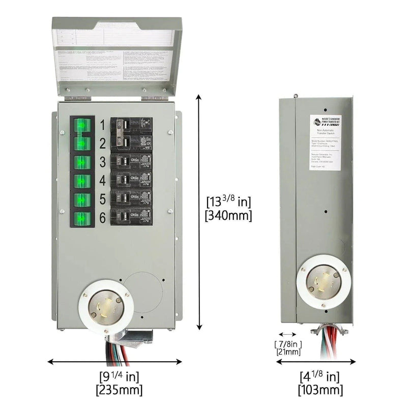 120V/240V 30A 6-Circuit Non-Automatic Transfer Switch - Product - Nature's Generator Powerhouse Power Transfer Switch Kit - Nature's Generator 9