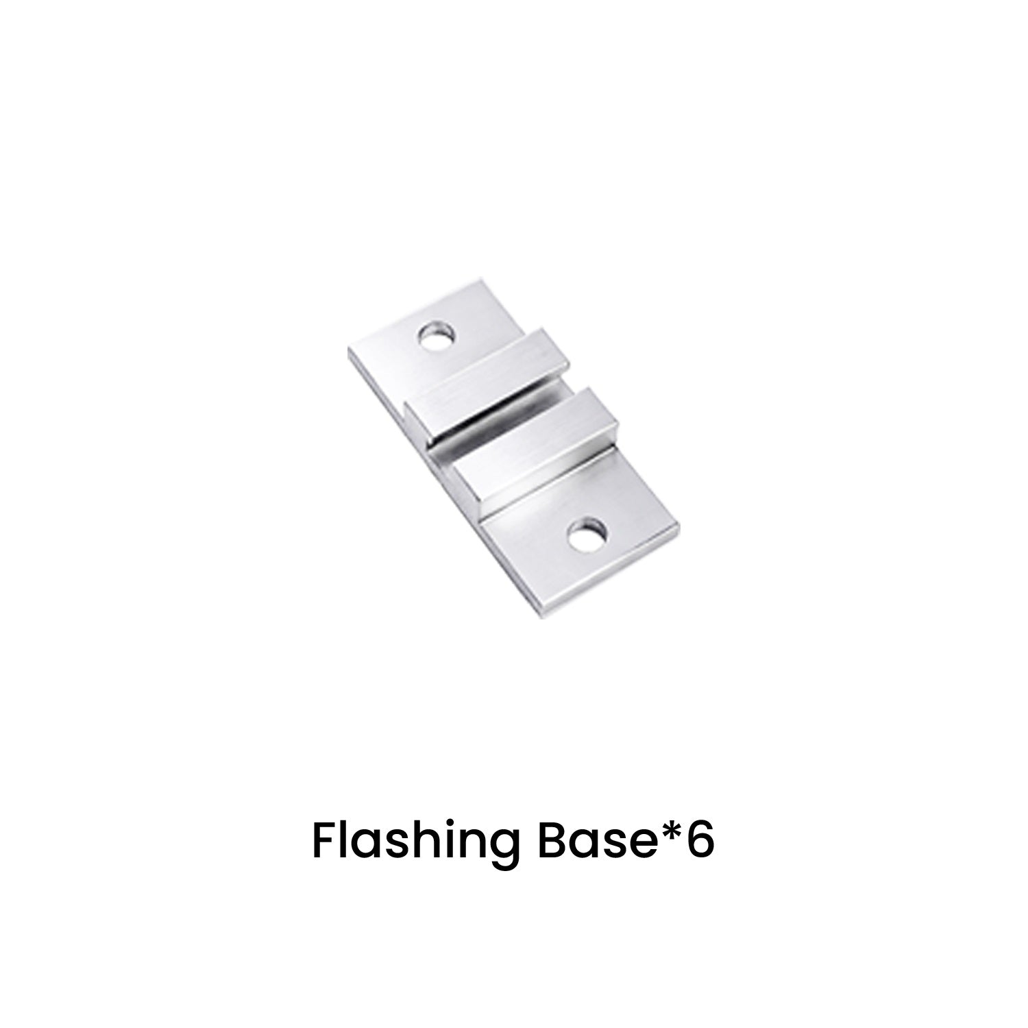 White metal flashing base on a white background with text 'Flashing Base*6'.