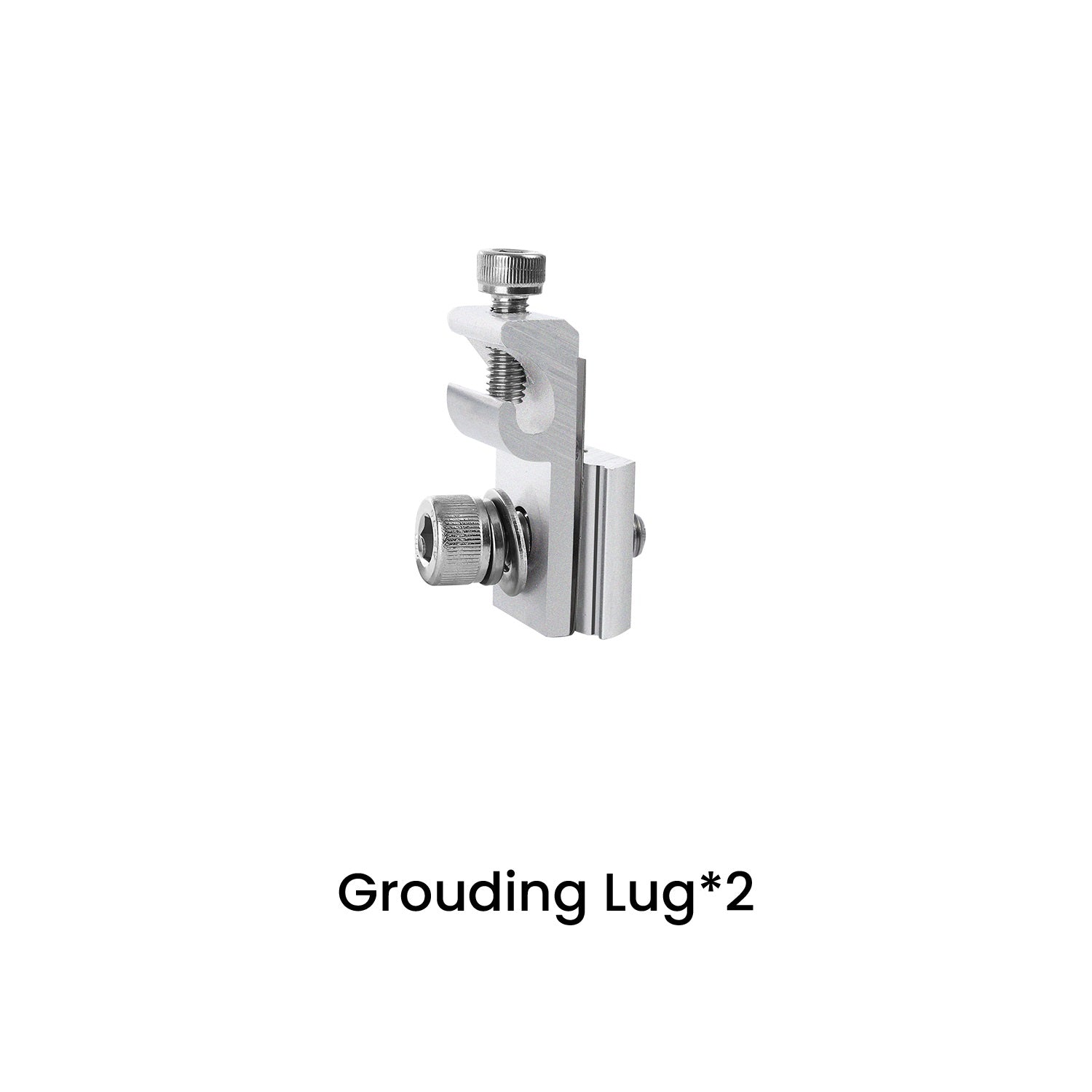 Metal grounding lug on a white background with text 'Grouding Lug*2'.