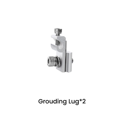 Metal grounding lug on a white background with text 'Grouding Lug*2'.
