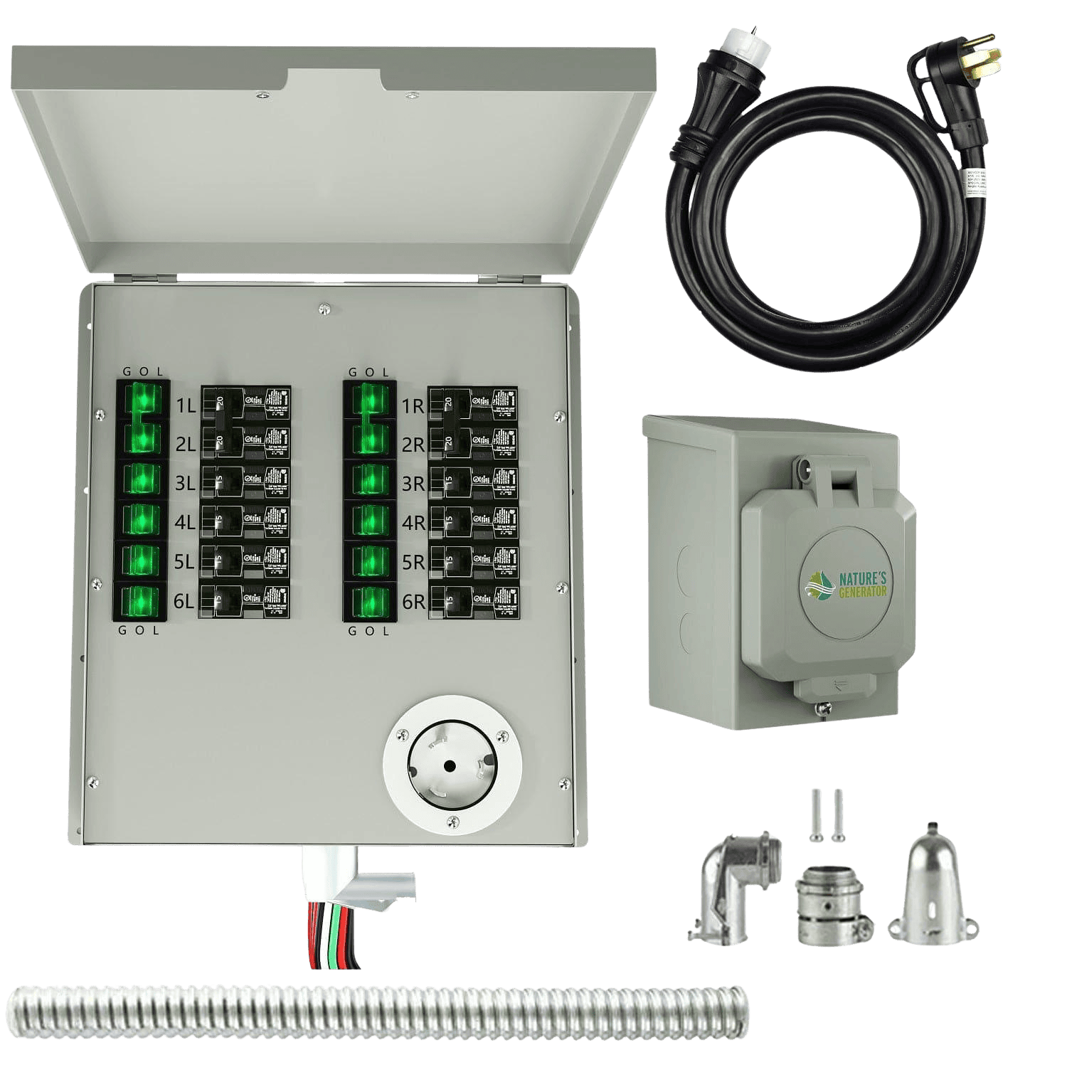 Natures Generator 12 Circuits 120V 50A Non Automatic Power Transfer Switch