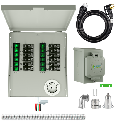 Natures Generator 12 Circuits 120V 50A Non Automatic Power Transfer Switch