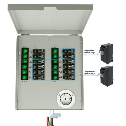 Natures Generator 12 Circuits 120V 50A Non-Automatic Power Transfer Switch