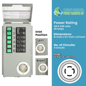 Nature's Generator Powerhouse Power Transfer Switch 6-Circuit Hover