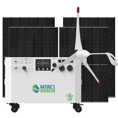 Product - Nature's Generator Powerhouse with 4x 410W Rigid Panel and 350W Wind Turbine