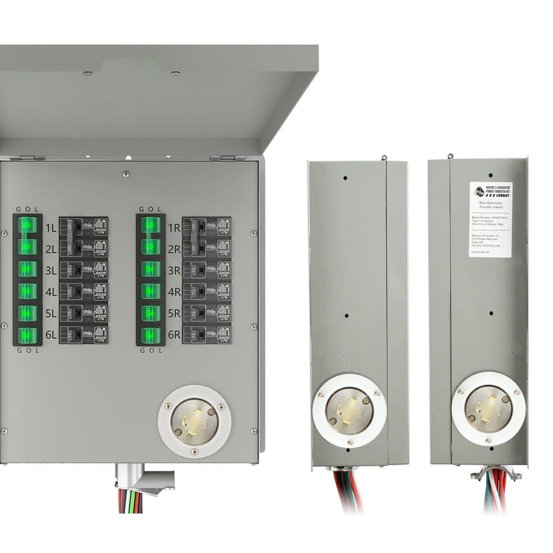 12-Circuit 120/240V 30A Non-Automatic Transfer Switch - Product - Nature's Generator 12 - Circuit 120/240V 30A Non - Automatic Power Transfer Switch - Nature's Generator 10