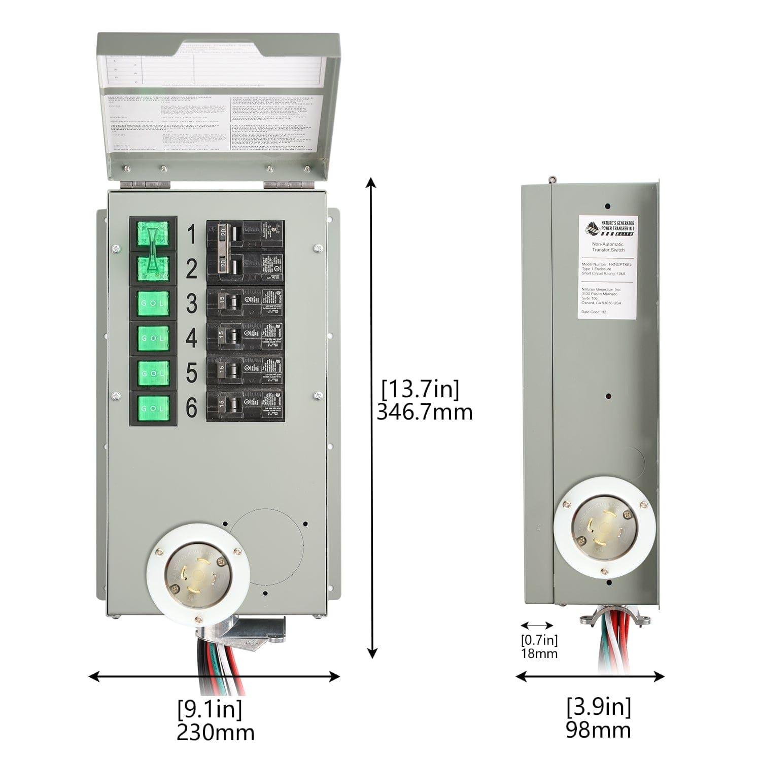 Nature’s Generator Powerhouse Gold PE System - Transfer Switch