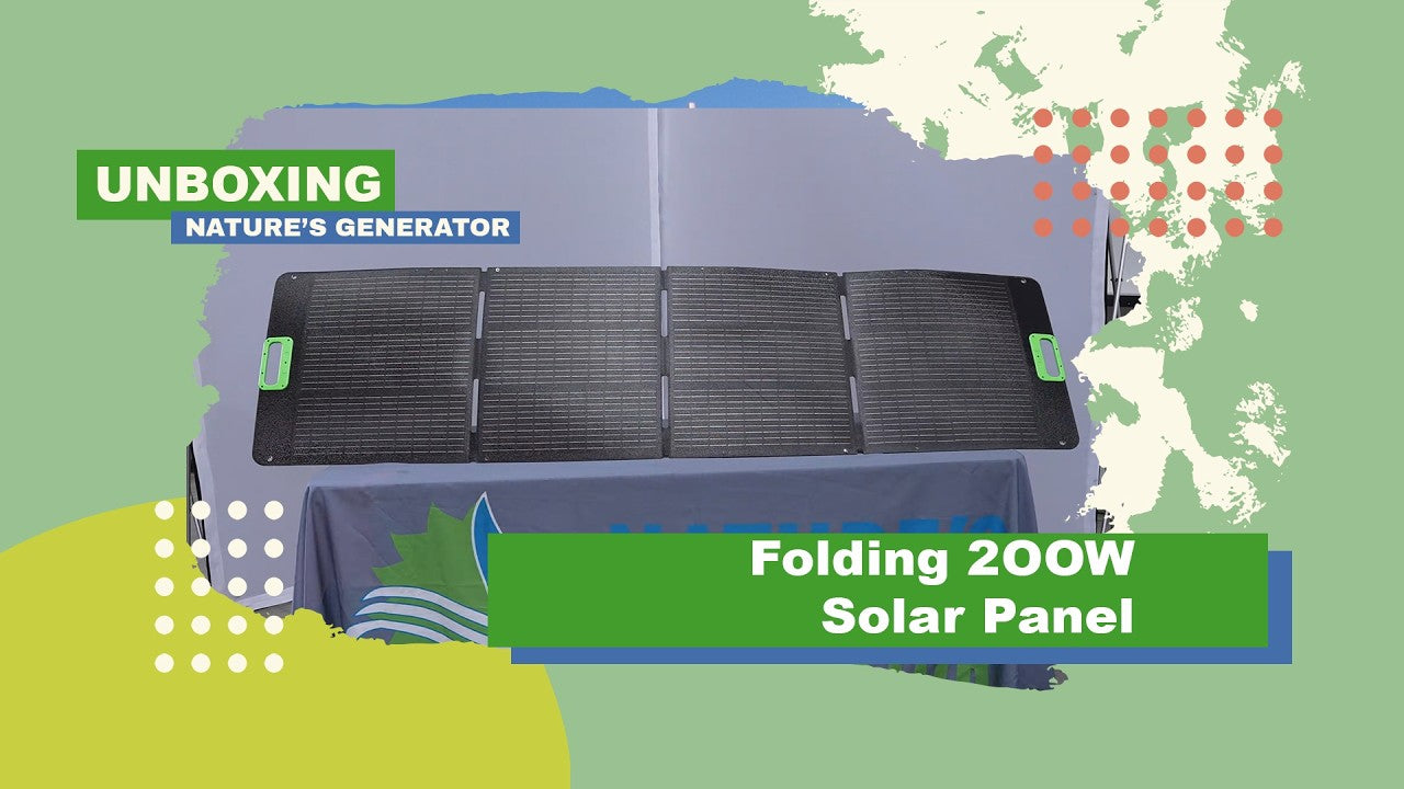 Video - Unboxing the Nature’s Generator Folding 200W Solar Panel