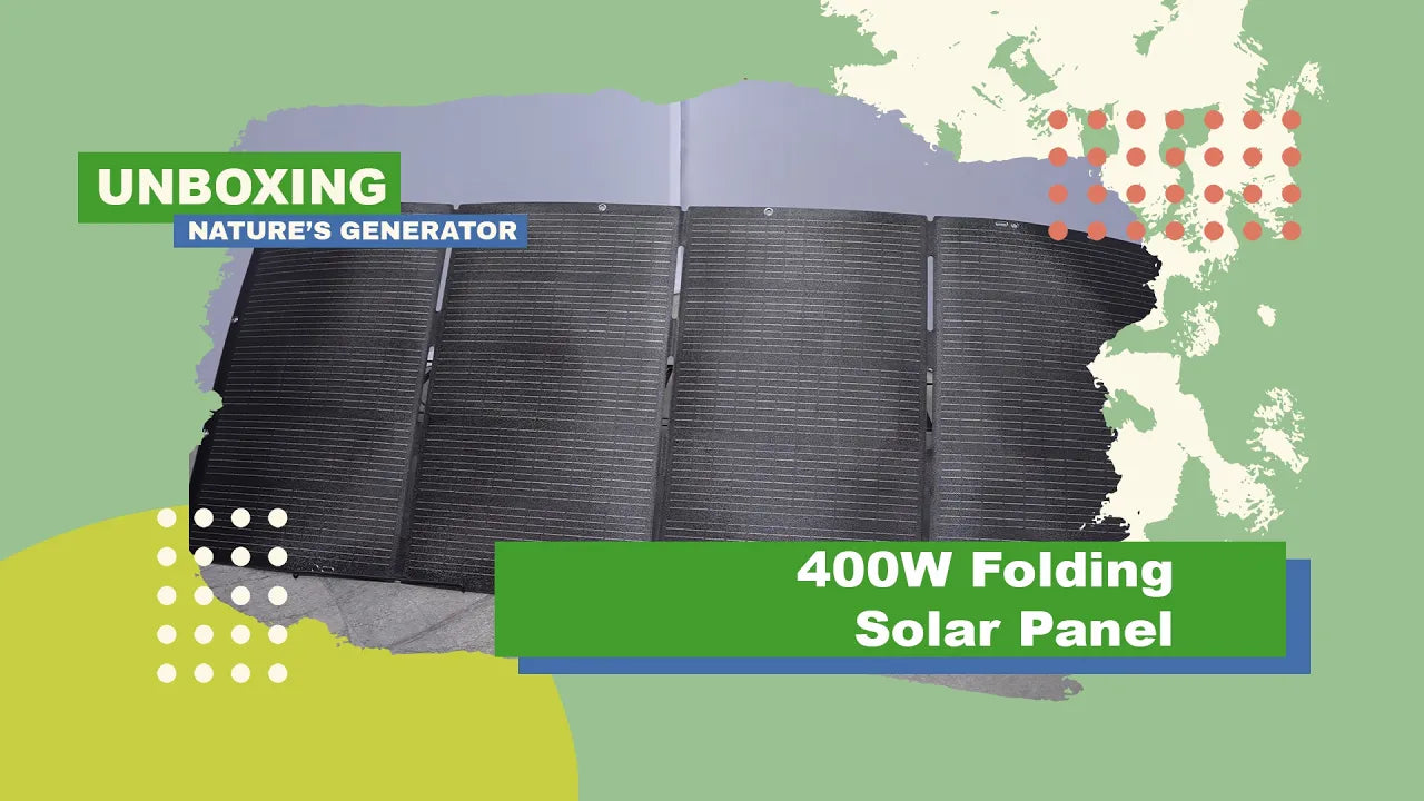 Video - Nature’s Generator 400W Folding Solar Panel Unboxing & Setup