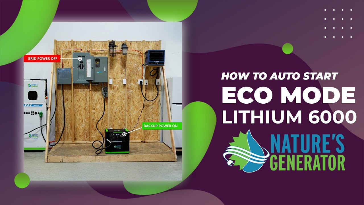 Video - How to Auto Start ECO Mode on the Nature’s Generator Lithium 6000