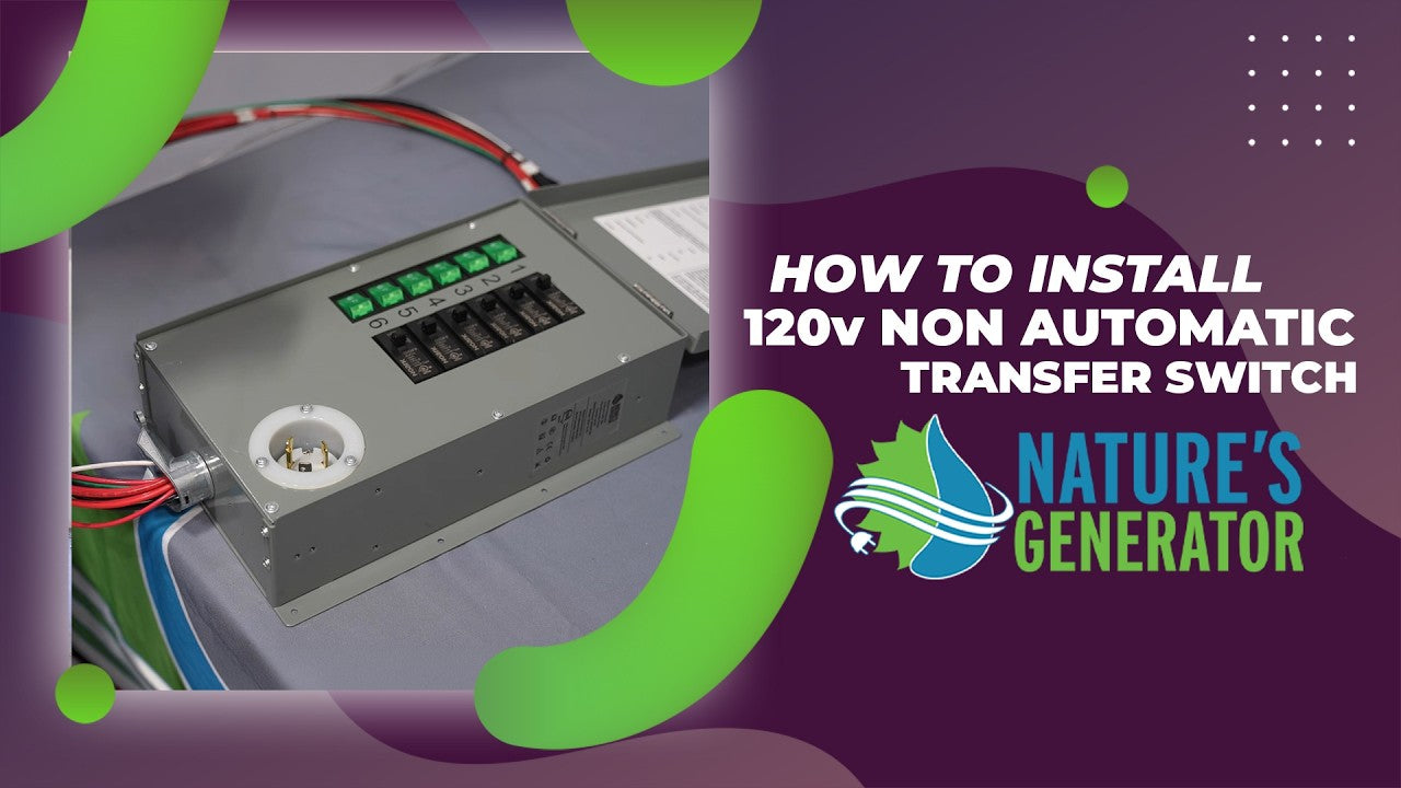 Video nstall the Nature’s Generator 120V Manual (Non-Automatic) Transfer Switch