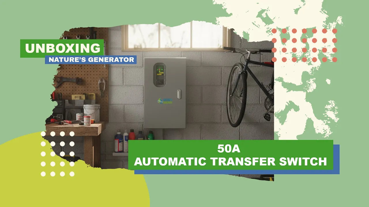 Video Unboxing the Nature’s Generator 50A Automatic Transfer Switch